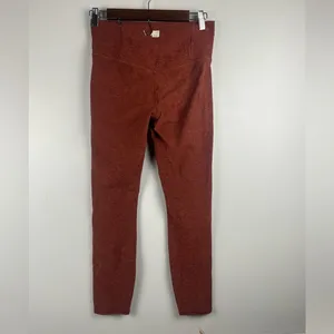 VUORI Clean Elevation Leggings Brick Heather Red Women's Size S Stretch READ thumbnail 4