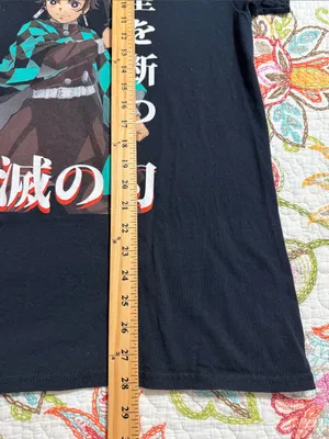 Hot Topic Demon Slayer: Kimetsu No Yaiba Tanjiro Kamado boyfriend fit girls t-shirt thumbnail 5