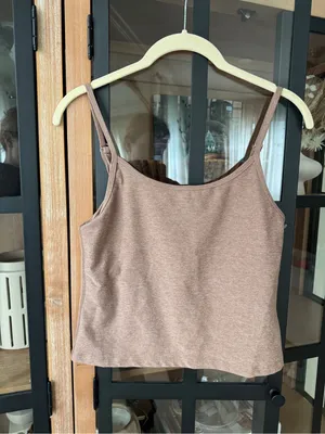 Beyond Yoga spacedye forever tank top sports bra crop Desert Sand Heather thumbnail 5