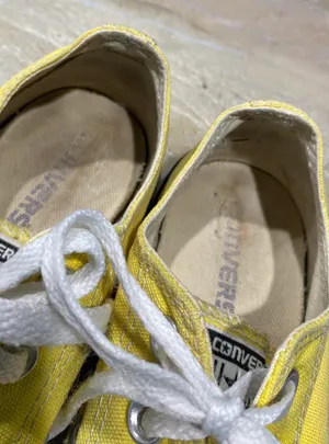 All Star Low Tops Lace Up Yellow Sneakers Women’s 8 (Please Read Description) thumbnail 10