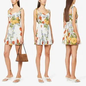 Reformation Niara Floral Print Crepe Mini Dress Size 8 Cottage Romantic Coquette thumbnail 6