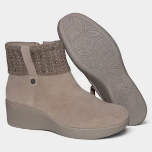 Skechers Martha Stewart Pier-Lite Fall Stunner Suede Boots 8.5 Taupe NWT thumbnail 7
