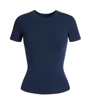 SKIMS Navy Cotton Jersey T-Shirt NWT SMALL (C4) thumbnail 1