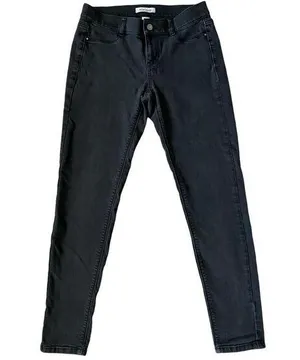 White House Black Market women's size small black slim leg black denim jeans thumbnail 1