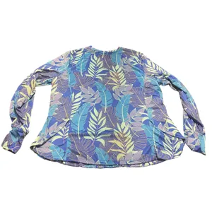 Realtree Fishing XL Tropical Leaf Print UPF Performance Shirt Blue Swim Boat thumbnail 2