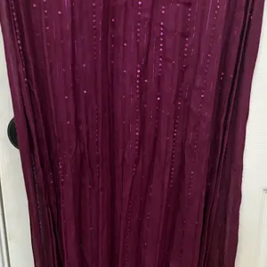 Purple Sequined Pashmina with Fringe thumbnail 5
