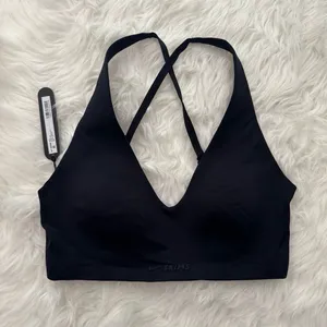 Nike Skims Shine V-Neck Bra Obsidian Small thumbnail 3