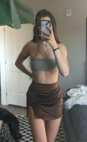 Brown Satin Mini Skirt Size XS thumbnail 1