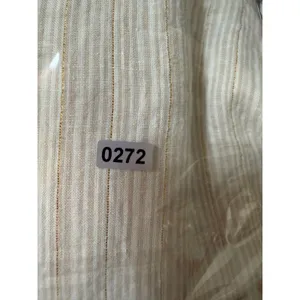 Antibes‎ Blanc Linen Blend Metallic Stripe Swim Cover Up Tunic Dress thumbnail 11