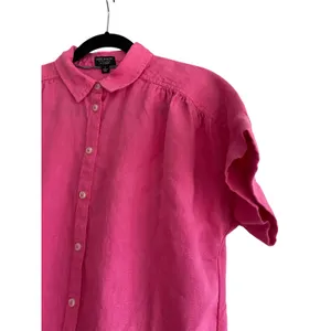 J. Crew Baird McNutt Irish Linen Shirt Dress Pink Size Small thumbnail 2