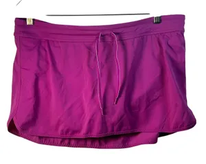 Lands End Womens Magenta Purple Swim Skirt with Built-in Brief Size 14 Beach‎ thumbnail 1