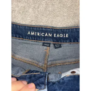 American Eagle Super High Rise Baggy Wide Leg Ankle Jeans Womens 14 Long thumbnail 3