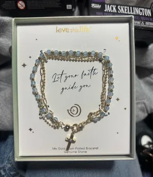 Kohl's Gold cross bracelet thumbnail 1