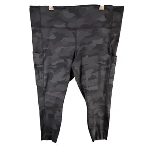 Lululemon Fast & Free High‎ Rise Tight II 20 Black Camo 25" Non Reflective Nulux thumbnail 2