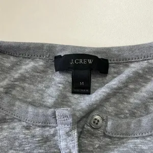 Imperfect J Crew long sleeved partial button down top‎ grey preppy top 2018 thumbnail 5