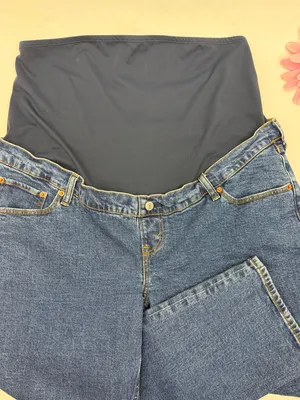 Abercrombie & Fitch Maternity Ankle Straight Jeans Medium Wash thumbnail 6