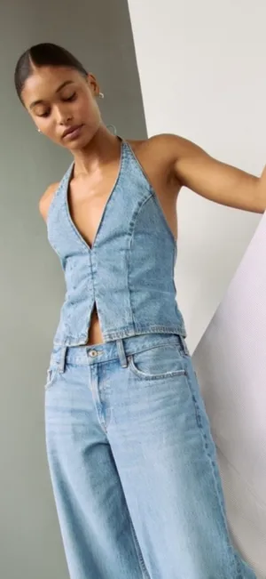 Abercrombie & Fitch Denim Halter Top thumbnail 2