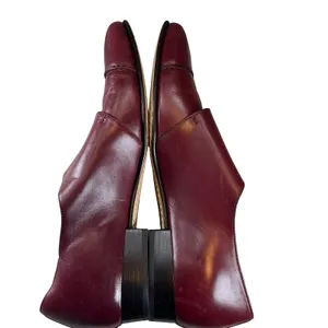 J.Crew Collection Womens Double Monk Strap Shoes Burgundy Leather Cap Toe 8‎ thumbnail 3
