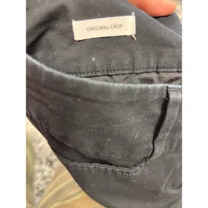 Loft‎ Outlet Petite Original Crop Pants Black Cotton Blend Trousers Size 0P thumbnail 3