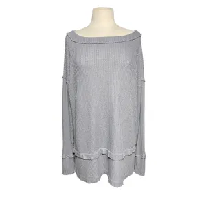 FREE PEOPLE x WE THE FREE Women’s Boho North Shore Gray Thermal Top thumbnail 2