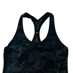 Lululemon Cool Racerback Tank Top Deep Coal Camo Size 12 Nulu Yoga Gym thumbnail 3