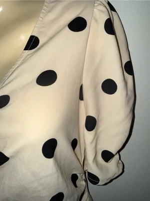 a new day Cream Maxi Dress with Black Polka Dots thumbnail 7
