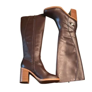Gianni Bini Brown Odettee Memory Foam Block Heel Knee High Boots(Size 5M) thumbnail 3