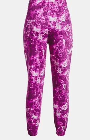 NWT Women's Under Armour Rival Terry Printed Joggers Pant XL thumbnail 5