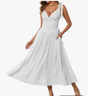 White Amazon Dress Midi thumbnail 3