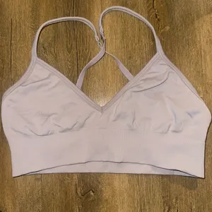 Lululemon Awakening Bra Taryn Toomey Collection Misty Mauve Purple Grey Size 8 thumbnail 2