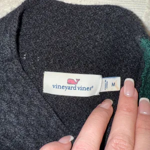 Vineyard Vines Women’s Patchwork Mock Neck Sweater‎ Merino Wool Oversized M thumbnail 4