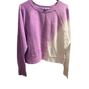 Joy Lab Women's Tie Dye Crew‎ Neck Sweatshirt Purple Cream Size L thumbnail 2