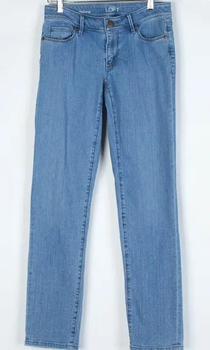 Ann Taylor Loft Curvy Cuffed Crop‎ Jeans Sz 26/2T thumbnail 1