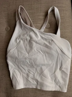 White Asymmetrical Lululemon Tank Top thumbnail 2