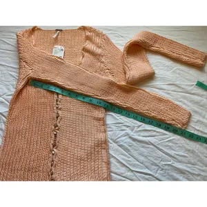 NWT Free People Waffle Knit Pucker Up Small Cardi Tender Peach thumbnail 8