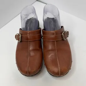 ABEO Fay Leather Clogs Mules Comfort Shoe Arch Support Womens Size 7.5 Brown thumbnail 4