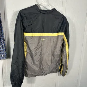 Nike Vintage Spell Out Striped Zip Up Jacket Size Large EUC thumbnail 5