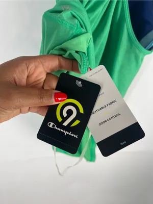 C9 by Champion Green Layered Tank with Blue‎ Strappy Sports Bra thumbnail 9