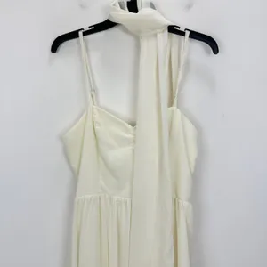NEW Lulus Irresistibly Darling Ivory Chiffon Midi Dress and Scarf Set Large thumbnail 8