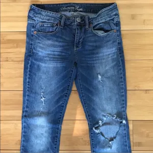 American Eagle Classic Blue Skinny Jeans with Stretch Fit thumbnail 6