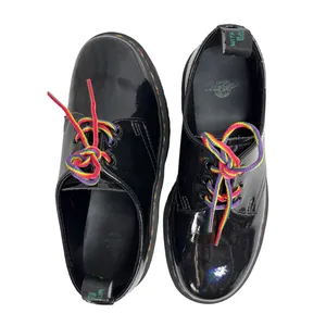 Dr. Martens 1461 Quad Rainbow Patent Platform Shoes black size 7 ladies 6 Men thumbnail 6