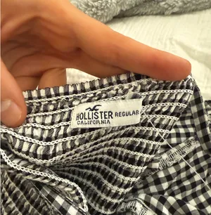 Hollister Game Day Black And White Plaid Romper thumbnail 3