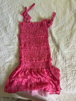 Pink scrunch dress thumbnail 2