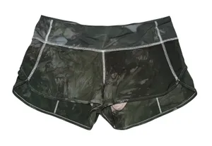 Lululemon Speed Up Shorts Women 6 Green Camo Excellent Low Rise Lined Running thumbnail 1