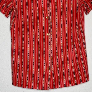 Vintage Graff Polyester Blouse Red‎ Red Size M thumbnail 4