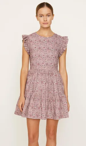 English Factory Floral Pink Ruffle Dress thumbnail 1