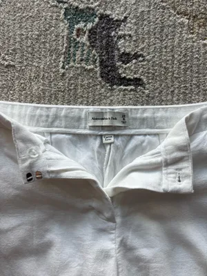 Abercrombie White Linen Pants thumbnail 5