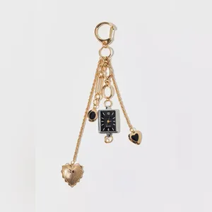 NWOT Urban Outfitters Watch Bag Charm Keychain In Gold thumbnail 2
