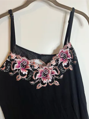 Soma Lined Fairy Delicate Floral Embroidery Adjustable Soft Camisole Top Size XL thumbnail 9