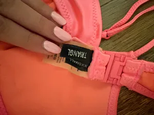 Pink triangle bikini set thumbnail 3